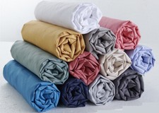 LOT DE 6 DRAPS HOUSSE 100% COTON - 2 PERSONNES - 160X200cm Bonnets 25 cm