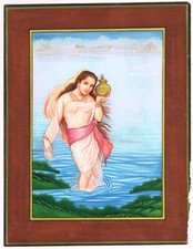 Mural peinture beau femme - peinture,