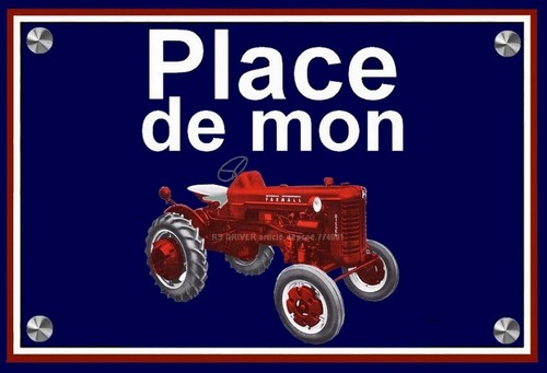 Plaque place mon tracteur - de,