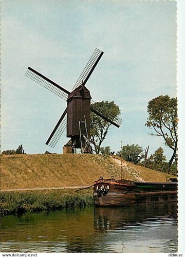 Carte postale moulin à - -,