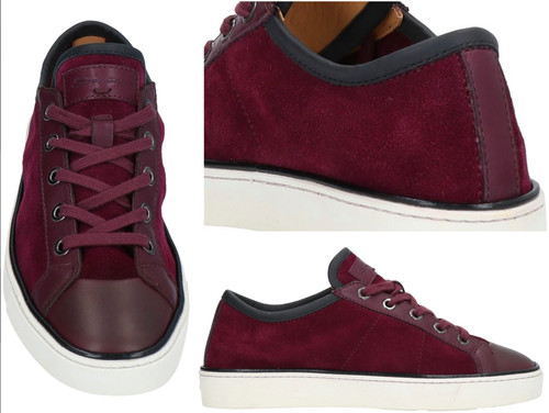 Santoni cuir bas top sneakers - bas,