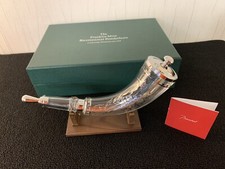 Corne à poudre en argent et en cristal de Baccarat