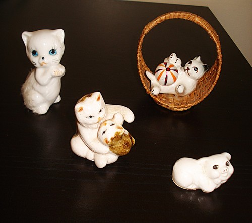 Lot petites figurines chats - lot,