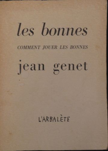 Les bonnes jean genet - de, et