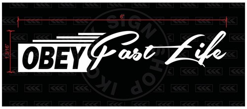 Qty obey fast life decal - qty,