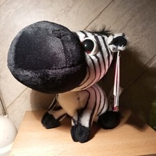 Peluche doudou jouet animal Zèbre Big Headz hauteur 22cm