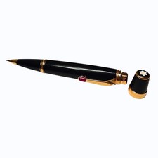 Montblanc Bohème – Crayon portemine noir & or – Pierre rubis – Authentique