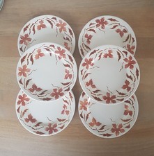 Lot 6 Assiettes À Dessert Niderviller Jacqueline Feuilles Automne Faïence