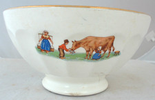 ANCIEN BOL FAIENCE VACHE FERME