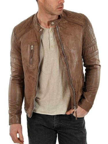 Blouson cuir motard - de,