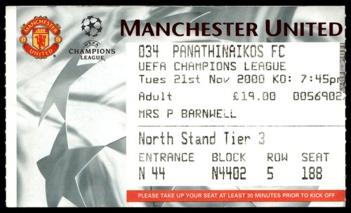 Ticket 2000 manchester - manchester, united