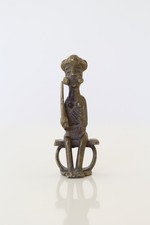 Afrique ancien poids à peser l'or en bronze à la cire perdue Akan Baoule Ashanti