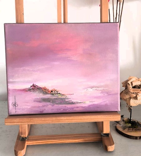 Petit tableau huile abstrait - petit,