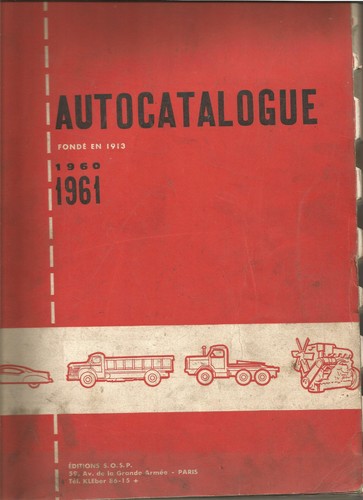 Rare manuel autocatalogue 1960 - rare,