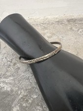 Bracelet Jonc vintage Ancien Argent Massif Poinçonné   Bijou Ethnique Retro