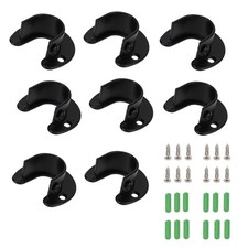  8 Pcs Rod Installation Stainless Steel Holder for Closet Rods Support Tringle