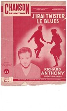Partition  RICHARD ANTHONY  " J'IRAI TWISTER LE BLUES  " .P.V.G