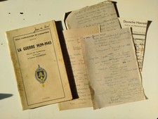 1947," LA GUERRE 1939-1945 ",MILITARIA,AUVOURS,INFANTERIE,DE CAVEL,+ NOTES,WW2