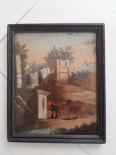 FIXE SOUS VERRE ANCIEN PAYSAGE