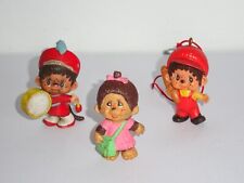 Lot de 3 figurines PVC Kiki Monchhichi Vintage Bully (C648)