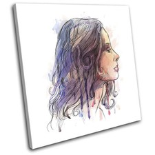 Watercolour woman illustration - watercolour,