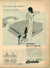 Publicité ancienne matelas épéda 1961 issue de magazine