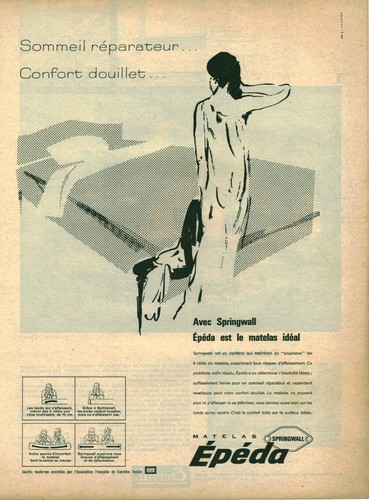Publicité ancienne matelas