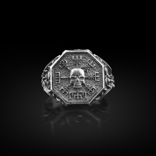 Bague vegvisir compass - bague,