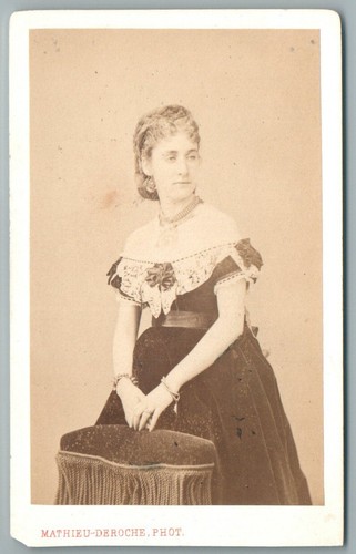 Cdv 1870 femme belle robe - femme,