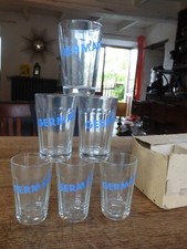 lot de 6 anciens verres de bar