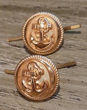Boutons dorés pour jugulaire casquette MARINE NATIONALE authentiques NAVY CAP