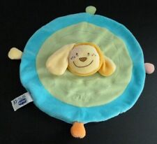 60. DOUDOU PLAT ROND CHICCO CHIEN BLEU VERT JAUNE ORANGE ROSE ETAT NEUF*