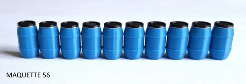 Lot bidons bleus fûts - bleus,