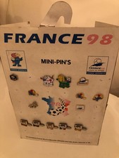 rare présentoir PIN'S )) FRANCE 98 / 14 PINS COUPE DU MONDE 1998