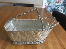 PORTE BOUTEILLE PANIER ANCIEN MÉTAL ARGENTE GALLIA CHRISTOFLE