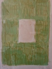 Claude GARACHE (Né en 1930) - Torse de Femme, fond vert - Lithographie Originale