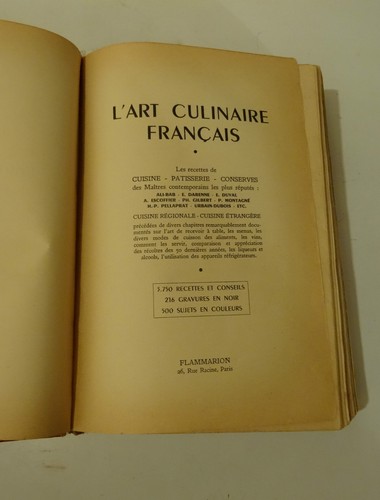 Art culinaire francais - l'art,