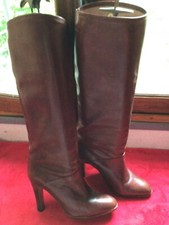 Bottes vintage cuir bordeaux  ;T 38,5 .( J/) D