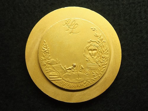 Medaille bronze doré 68mm - medaille,