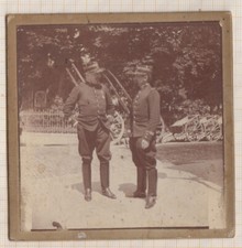 20A823 PHOTO ANCIENNE 2 MILITAIRES VERS 1900 10 X10 CM