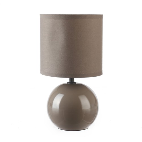 Lampe boule céramique taupe - lampe,