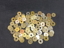 Lot - A - 100 jetons machine sous jackpot jeux forain ancien prime amusement