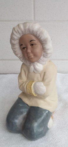Superbe figurine esquimaux - figurine, l'esquimaux
