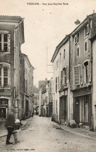 Cpa vezelise rue jean - vezelise,