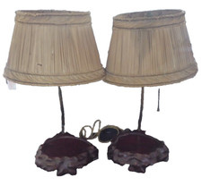 ancien paire Pied De Lampe Présentoir Style Chinois Base Pour Sculpture etc