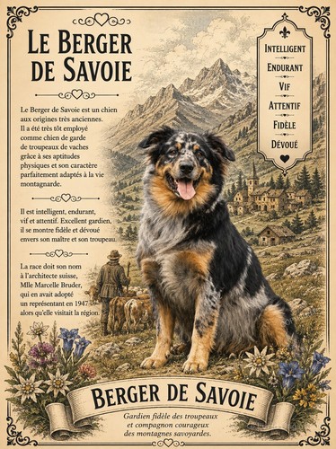 Affiche berger savoie - a4,