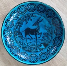 Beau Plat Longwy Art déco Primavera Antilope 