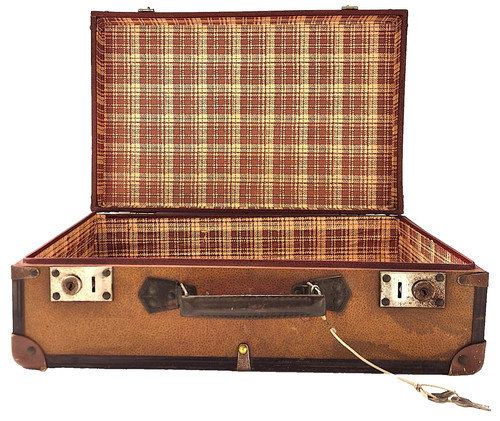 Valise ancienne carton - valise, bouilli