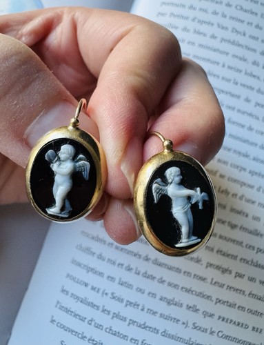 boucles oreilles anciennes or 18 carats