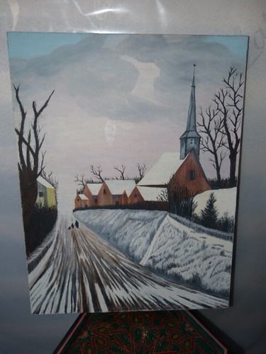 Grand tableau huile sur toile - grand, ,huile
